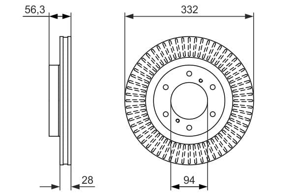 Bosch BD1612 Fren diski; ön küçük görsel 5