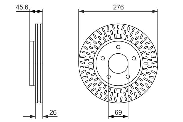 Bosch BD1613 Fren diski; ön küçük görsel 5