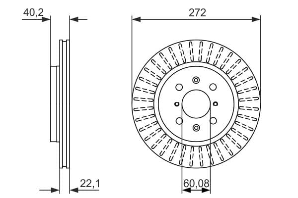 Bosch BD1619 Fren diski; ön küçük görsel 5