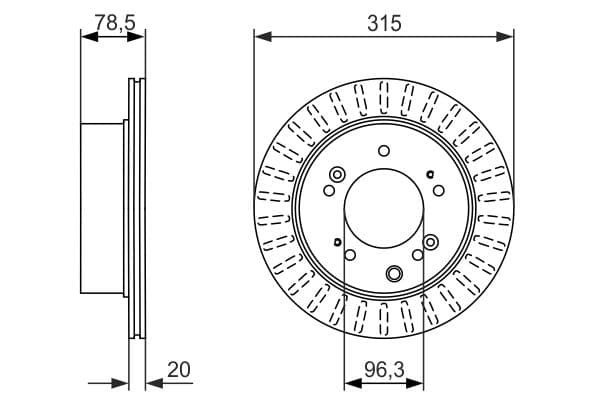 Bosch BD1623 Fren diski; arka küçük görsel 5