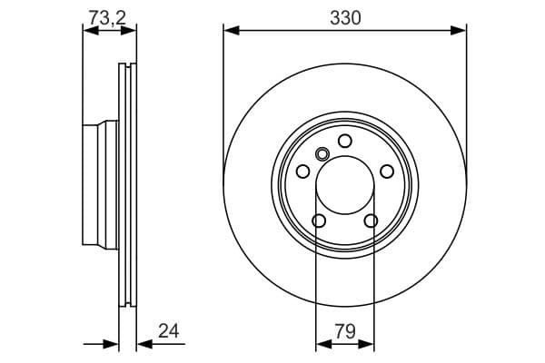 Bosch BD1693 Fren diski; ön küçük görsel 5