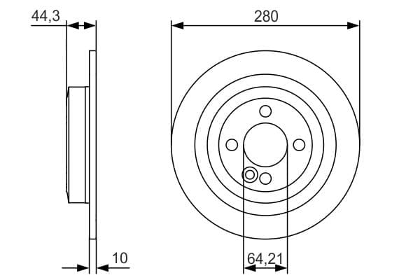 Bosch BD1695 Fren diski; arka küçük görsel 5