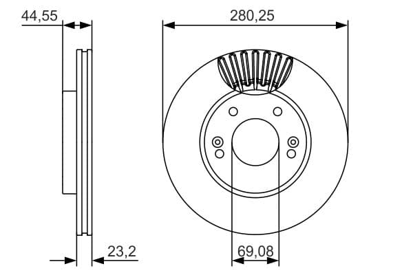 Bosch BD1699 Fren diski; ön küçük görsel 5