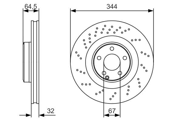 Bosch BD1704 Fren diski; ön küçük görsel 5