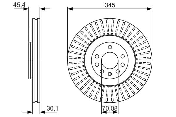 Bosch BD1711 Fren diski; ön küçük görsel 5