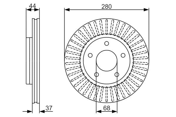 Bosch BD1715 Fren diski; ön küçük görsel 5