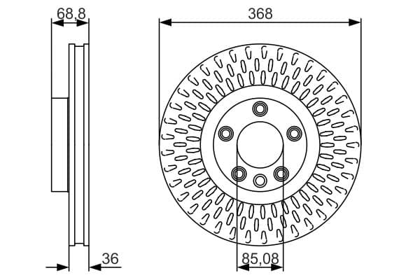 Bosch BD1720 Fren diski; ön küçük görsel 5