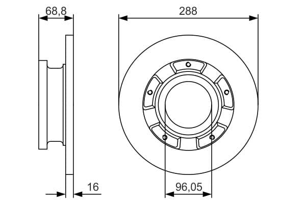 Bosch BD2122 Fren diski; arka küçük görsel 5
