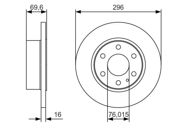 Bosch BD2123 Fren diski; arka küçük görsel 5