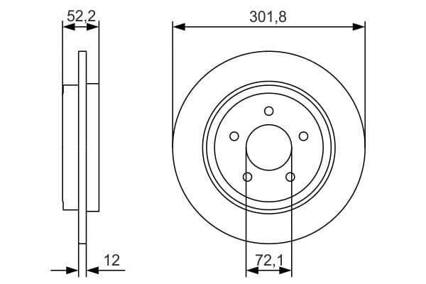 Bosch BD2125 Fren diski; arka küçük görsel 5