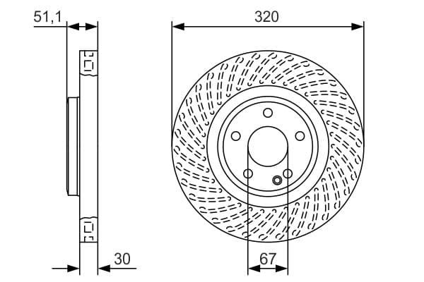Bosch BD2130 Fren diski; ön küçük görsel 5