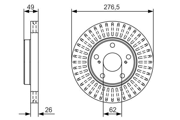 Bosch BD2133 Fren diski; ön küçük görsel 5