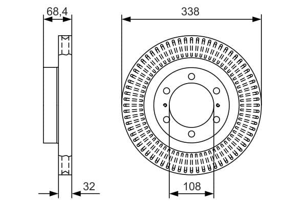 Bosch BD2136 Fren diski; ön küçük görsel 5