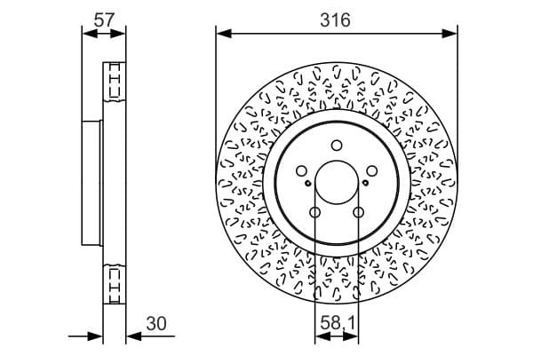 Bosch BD2141 Fren diski; ön küçük görsel 5
