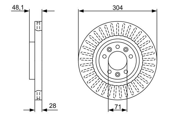 Bosch BD2149 Fren diski; ön küçük görsel 5