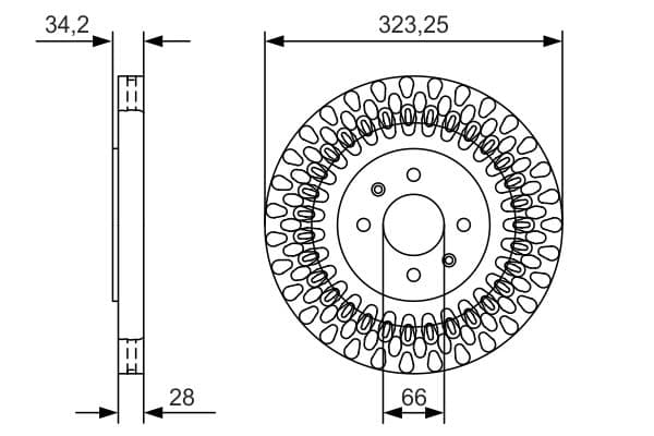 Bosch BD2150 Fren diski; ön küçük görsel 5