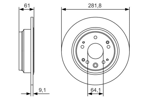 Bosch BD2151 Fren diski; arka küçük görsel 5
