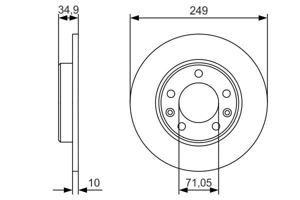 Bosch BD2162 Fren diski; arka küçük görsel 5