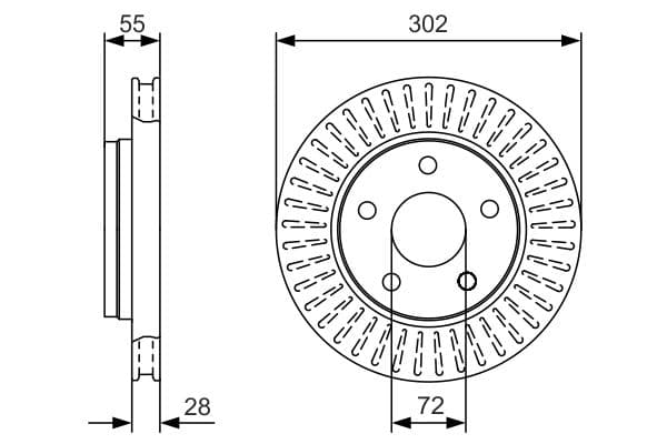 Bosch BD2177 Fren diski; ön küçük görsel 5