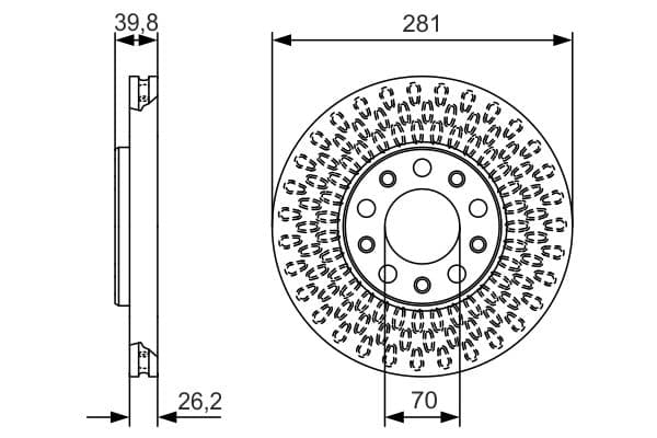 Bosch BD2181 Fren diski; ön küçük görsel 5