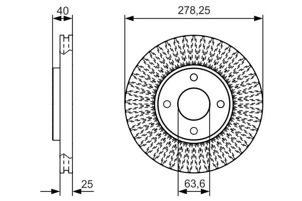 Bosch BD2187 Fren diski; ön küçük görsel 5