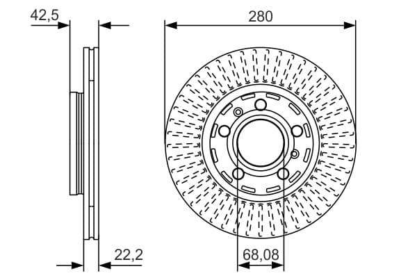 Bosch BD2410 Fren diski; arka küçük görsel 5