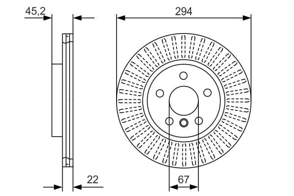 Bosch BD2412 Fren diski; ön küçük görsel 5