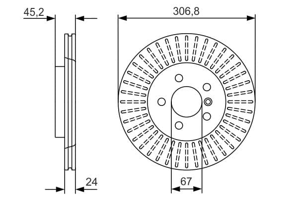 Bosch BD2414 Fren diski; ön küçük görsel 5