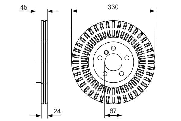 Bosch BD2415 Fren diski; ön küçük görsel 5