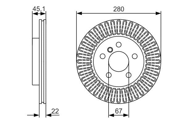 Bosch BD2418 Fren diski; ön küçük görsel 5