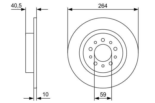 Bosch BD2419 Fren diski; arka küçük görsel 5