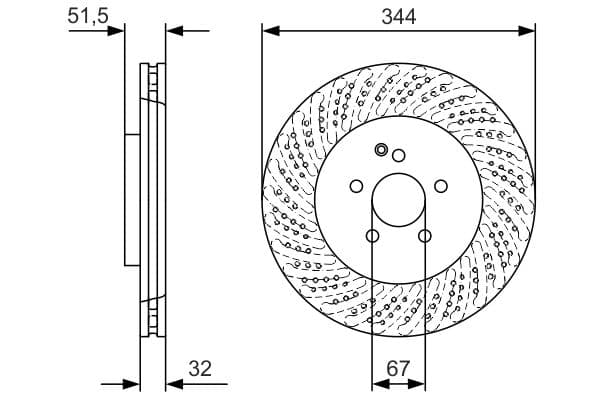 Bosch BD2428 Fren diski; ön küçük görsel 5