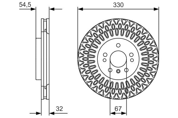 Bosch BD2429 Fren diski; ön küçük görsel 5