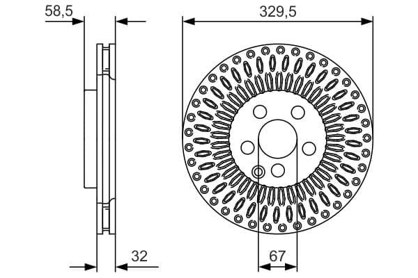 Bosch BD2434 Fren diski; ön küçük görsel 5