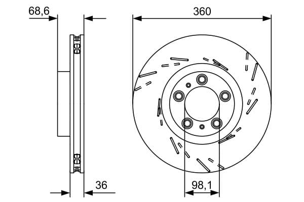 Bosch BD2444 Fren diski; ön küçük görsel 5