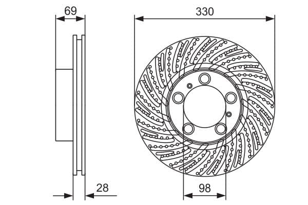 Bosch BD2445 Fren diski; ön küçük görsel 5