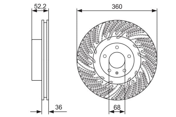 Bosch BD2448 Fren diski; ön küçük görsel 5
