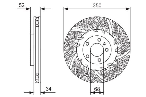 Bosch BD2449 Fren diski; ön küçük görsel 5