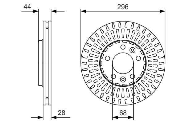 Bosch BD2451 Fren diski; ön küçük görsel 5