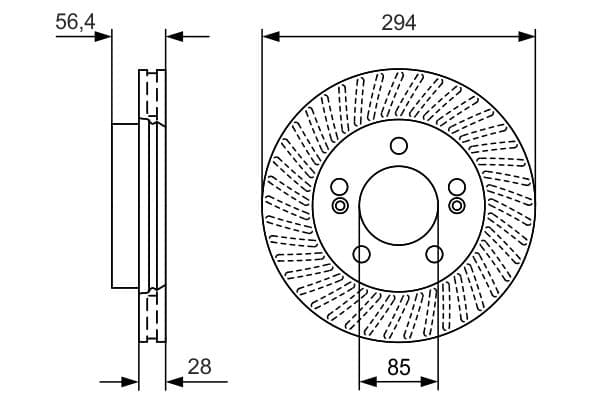 Bosch BD2453 Fren diski; ön küçük görsel 5