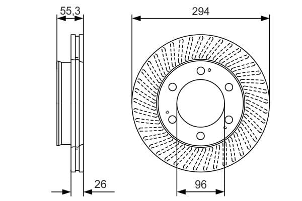 Bosch BD2454 Fren diski; ön küçük görsel 5