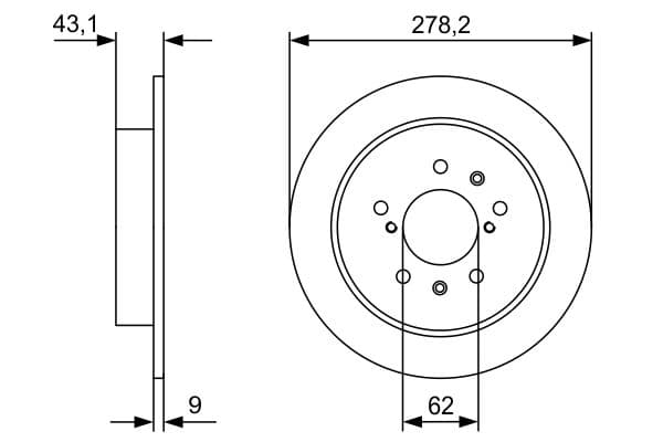 Bosch BD2455 Fren diski; arka küçük görsel 5