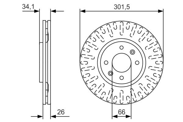 Bosch BD2457 Fren diski; ön küçük görsel 5
