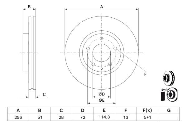 Bosch BD2562 Fren diski; ön 1