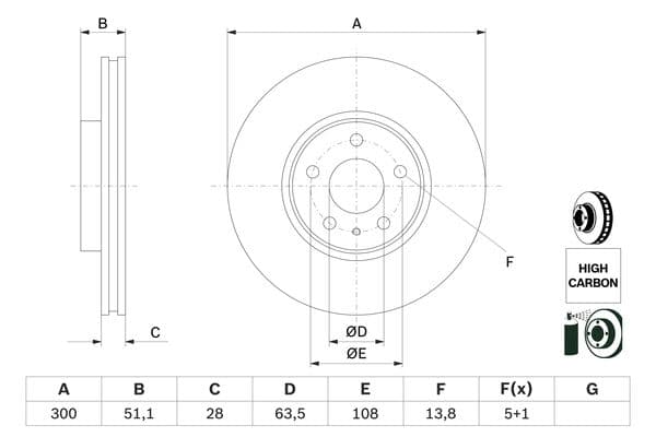 Bosch BD2617 Fren diski; ön küçük görsel 5