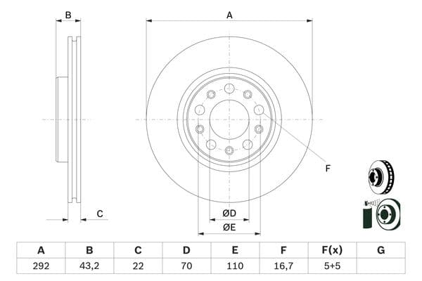 Bosch BD2631 Fren diski; arka küçük görsel 5