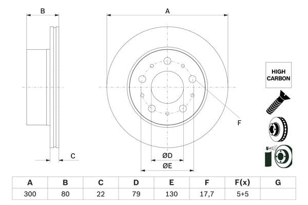 Bosch BD2666 Fren diski; arka küçük görsel 5