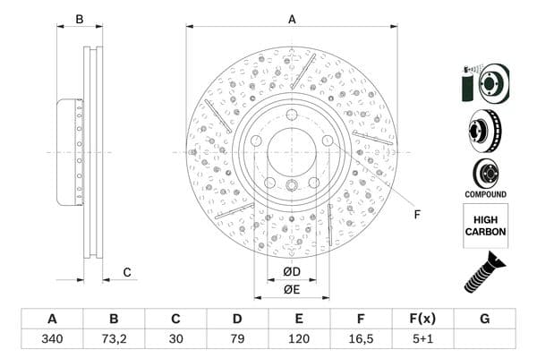 Bosch BD2676 Fren diski; ön küçük görsel 5