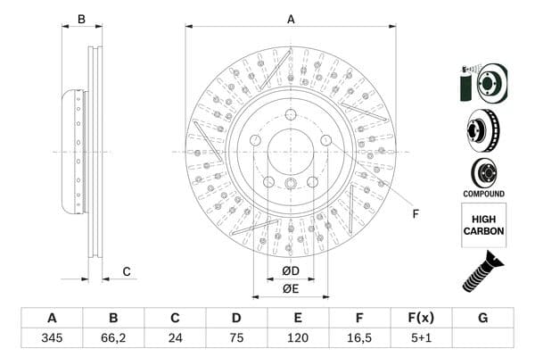 Bosch BD2679 Fren diski; arka küçük görsel 5