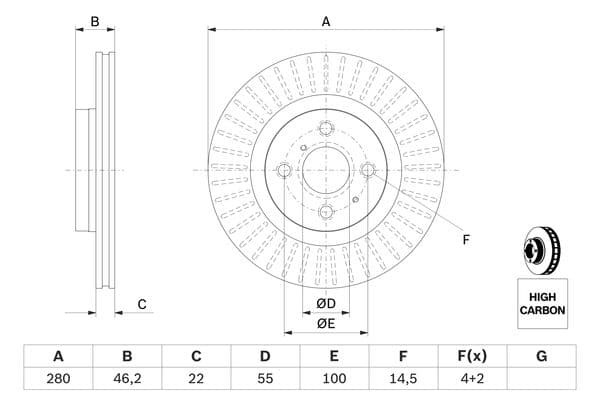 Bosch BD2638 Fren diski küçük görsel 5
